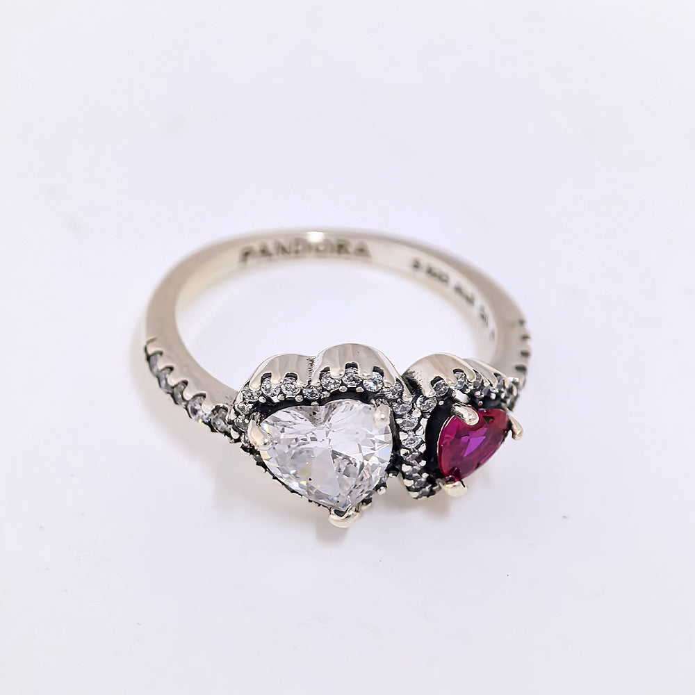 Pandora Silver Halo Hearts Ring | S925 ALE