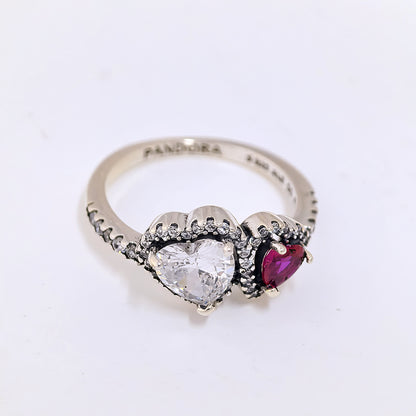 Pandora Silver Halo Hearts Ring | S925 ALE