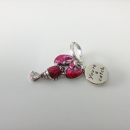 Authentic Pandora Sterling Silver Lobster Dangle Charm