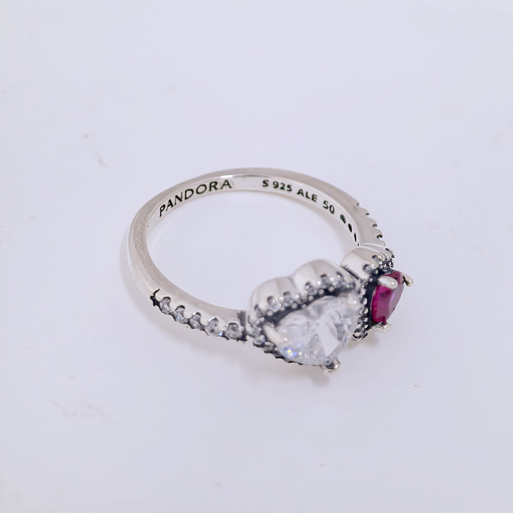 Pandora Silver Halo Hearts Ring | S925 ALE