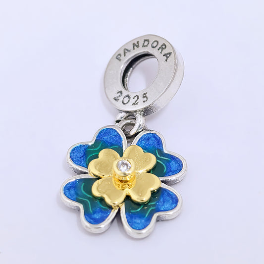 Pandora Spinnable Four Leaf Clover Lab-Grown Diamond Dangle Charm