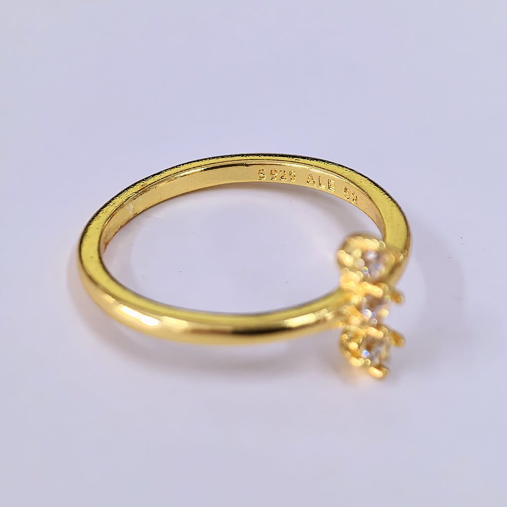 Pandora Era Gold Zircon Trio Ring | 14k Gold-Plated