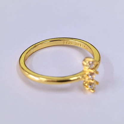 Pandora Era Gold Zircon Trio Ring | 14k Gold-Plated