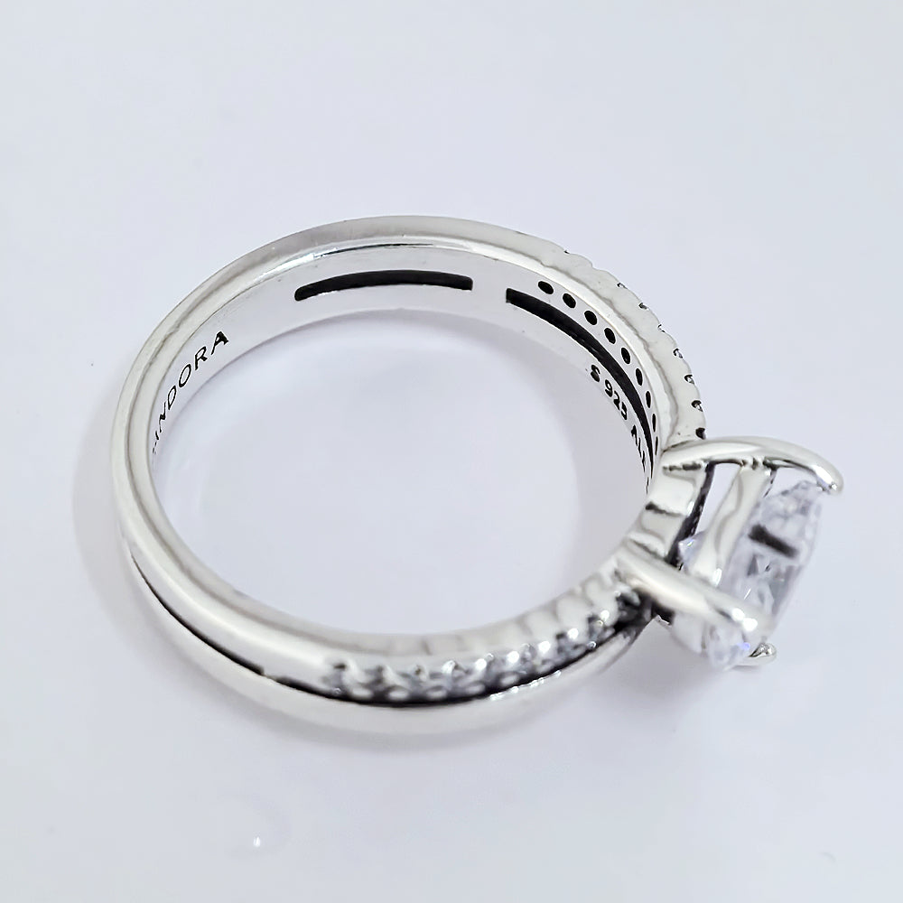 Pandora Double Band Heart Ring | Sterling Silver S925 ALE