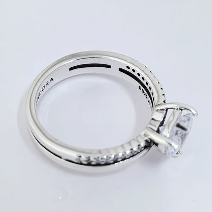 Pandora Double Band Heart Ring | Sterling Silver S925 ALE