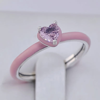 Pandora Pink Chakra Heart Ring | Sterling Silver S925 ALE