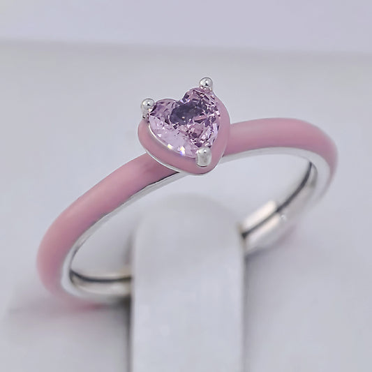 Pandora Pink Chakra Heart Ring | Sterling Silver S925 ALE