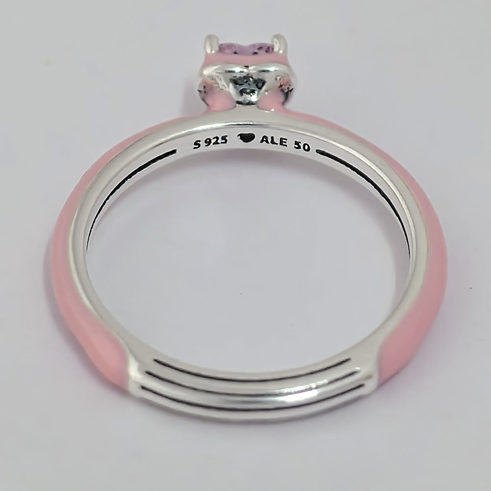 Pandora Pink Chakra Heart Ring | Sterling Silver S925 ALE