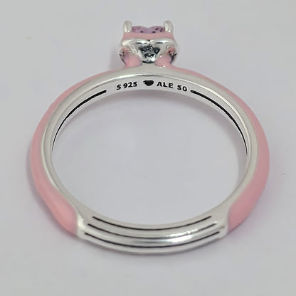 Pandora Pink Chakra Heart Ring | Sterling Silver S925 ALE