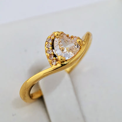 Pandora Wavy Sparkle Heart Ring | Sterling Silver S925 ALE