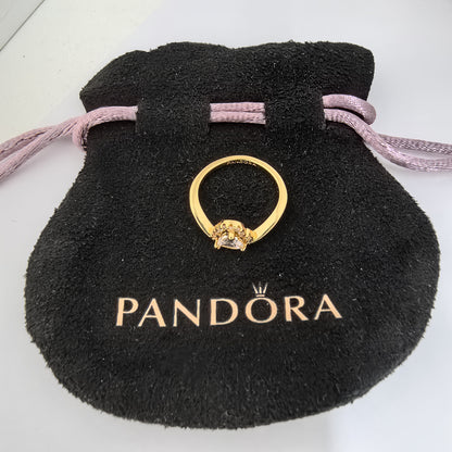 Pandora Wavy Sparkle Heart Ring | Sterling Silver S925 ALE