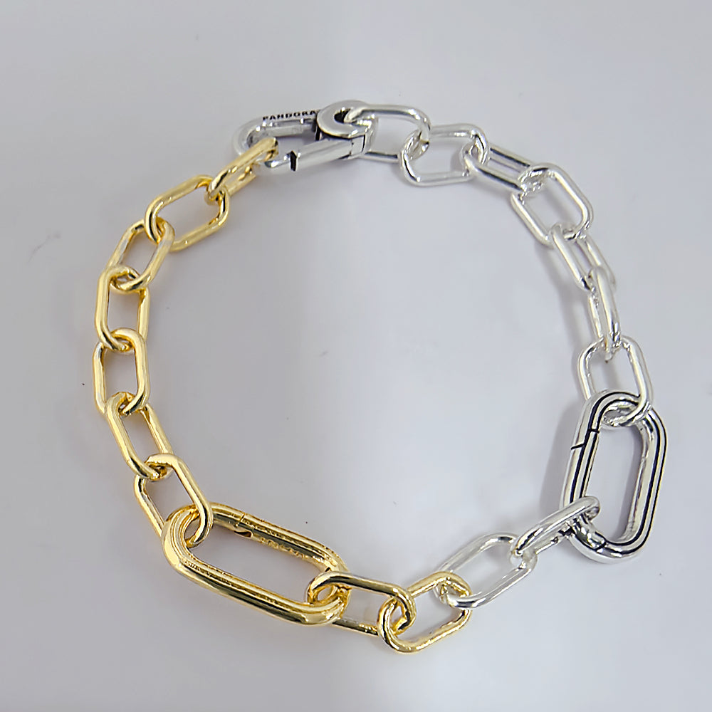 Pandora Two-Tone Link Chain Bracelet | Gold & Silver