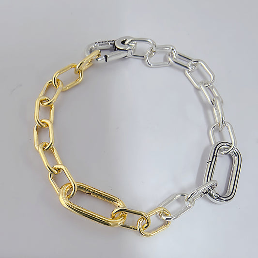 Pandora Two-Tone Link Chain Bracelet | Gold & Silver