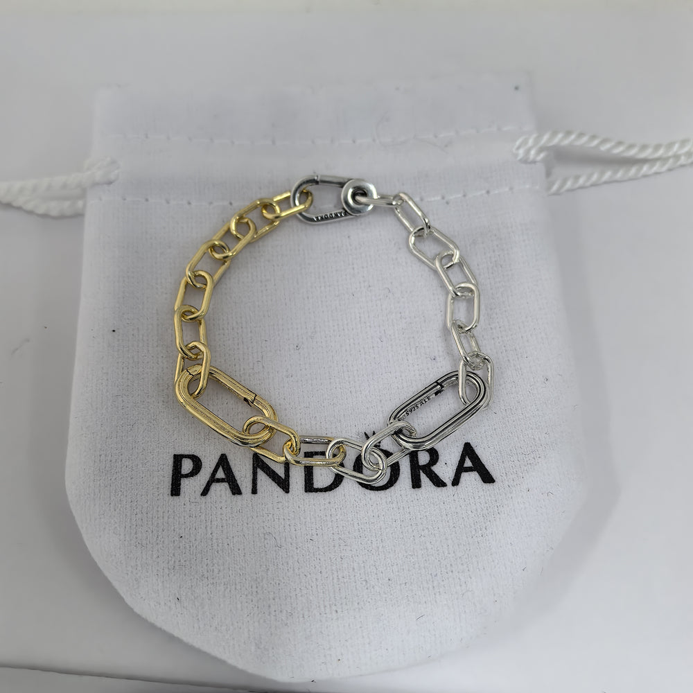 Pandora Two-Tone Link Chain Bracelet | Gold & Silver