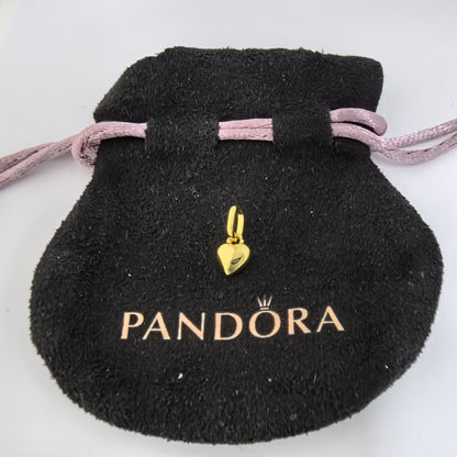 Pandora Heart Mini Dangle Charm | 18k Gold-plated