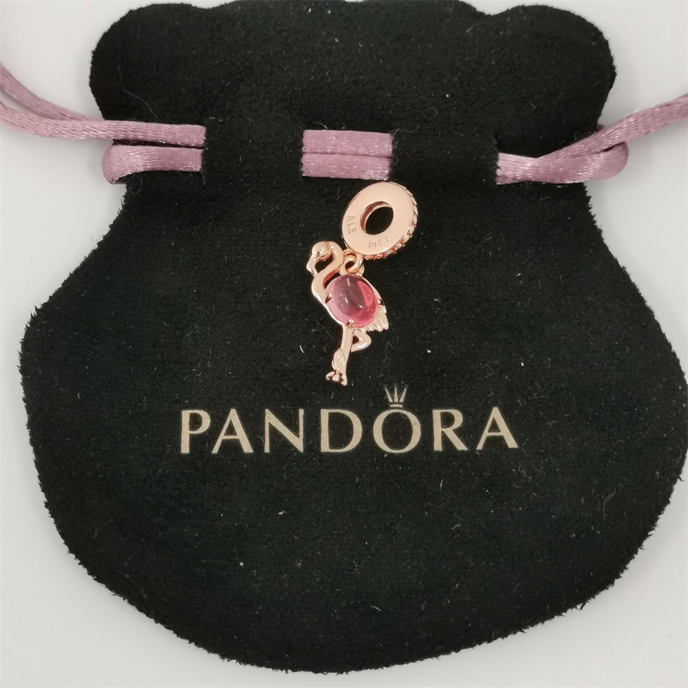 Pandora Rose Gold Flamingo Dangle Charm
