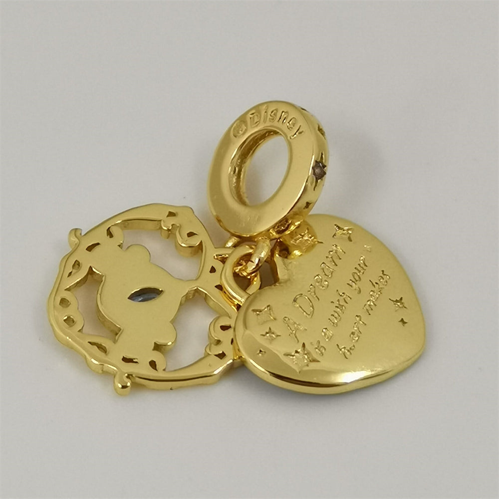 Princess Crystal Ball Charm Beads 925 Silver Fit Original Bracelet Women