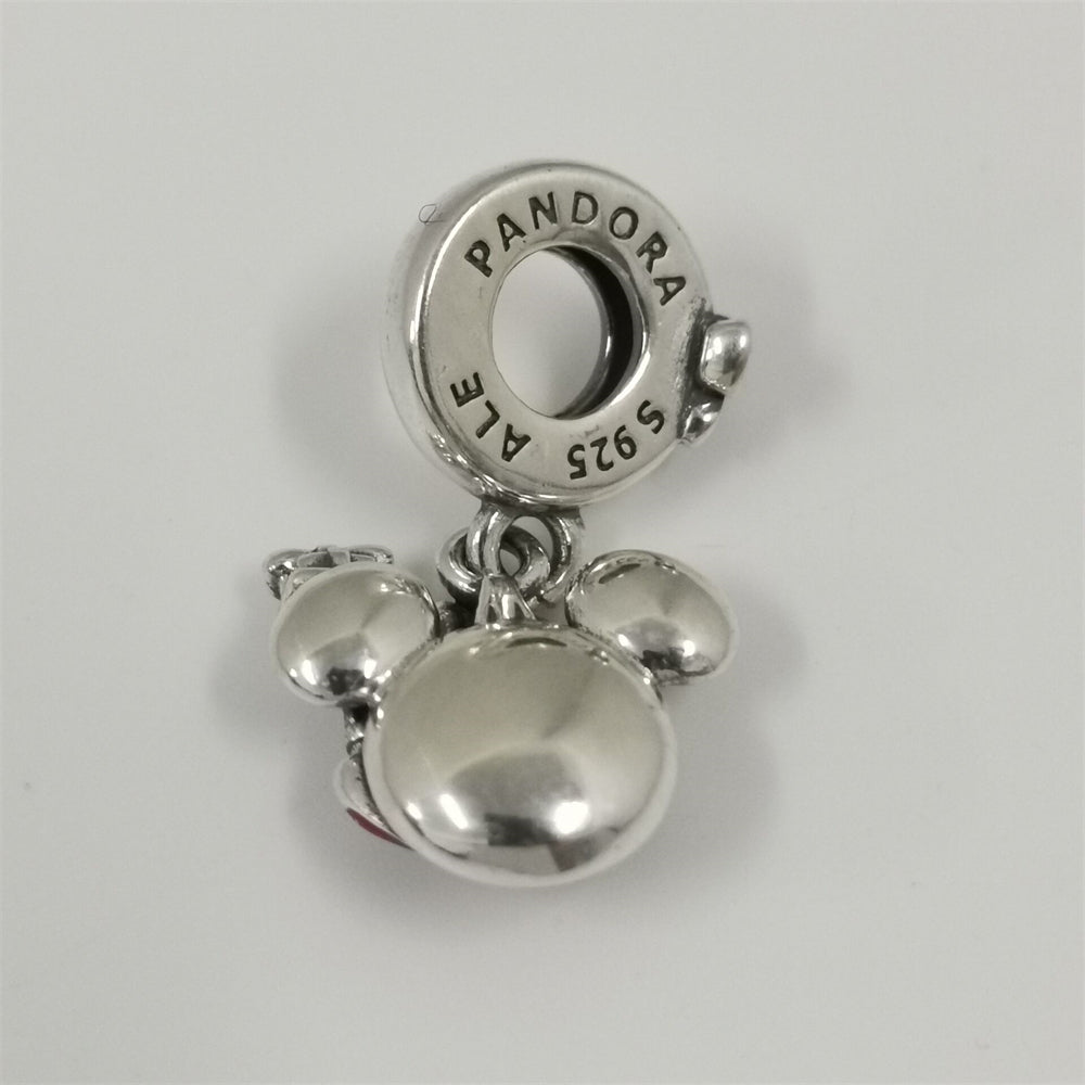 Mouse Charm Beads Sterling Silver Fit Bracelet Necklace DIY Gift