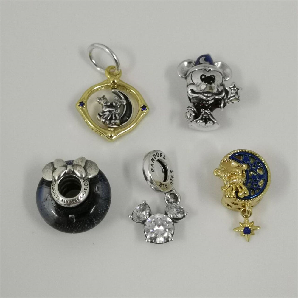 925 Sterling Silver Blue Alien Charm Beads for Women DIY Bracelet Jewelry