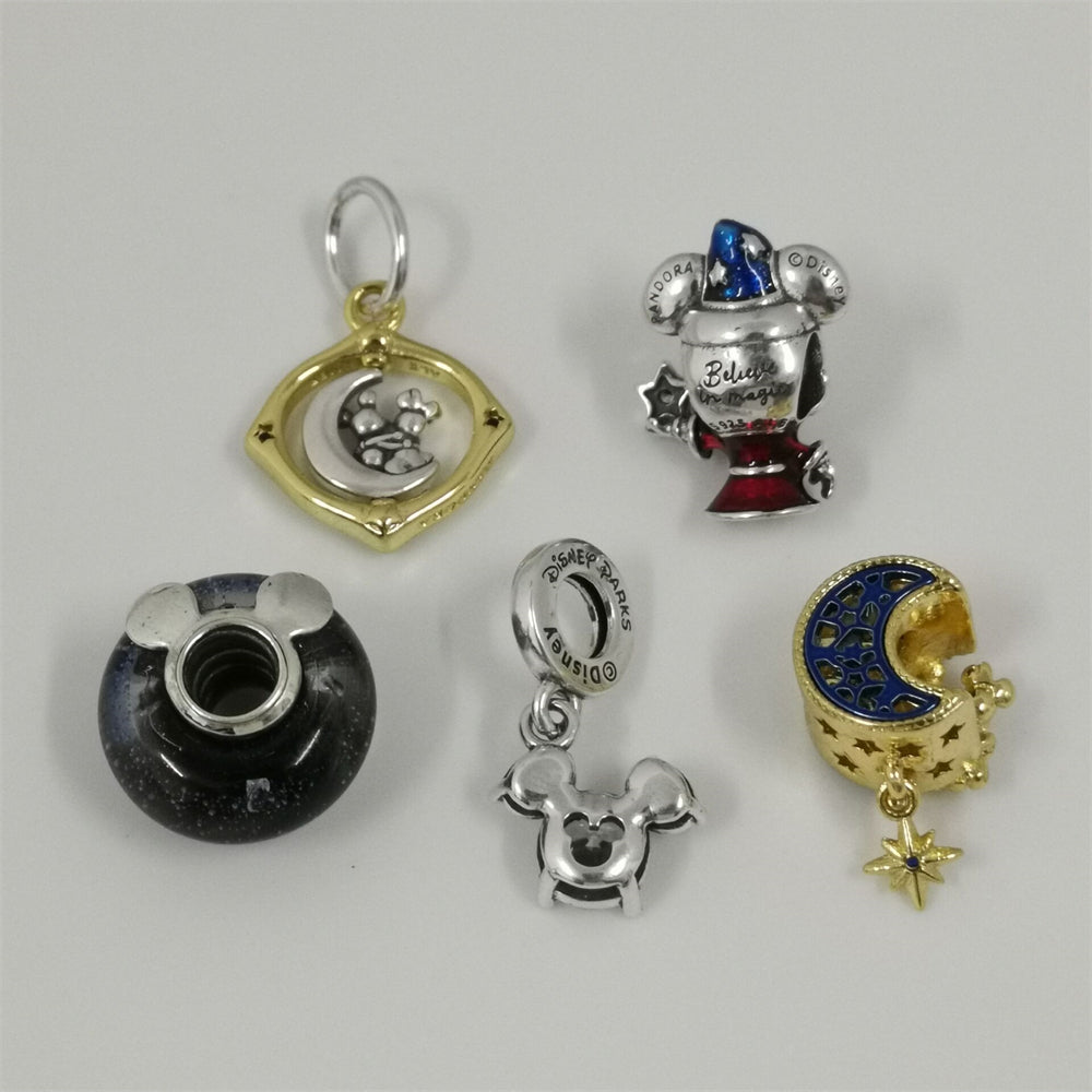 925 Sterling Silver Blue Alien Charm Beads for Women DIY Bracelet Jewelry