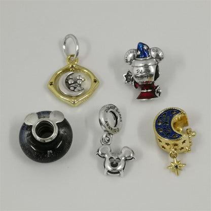 925 Sterling Silver Blue Alien Charm Beads for Women DIY Bracelet Jewelry