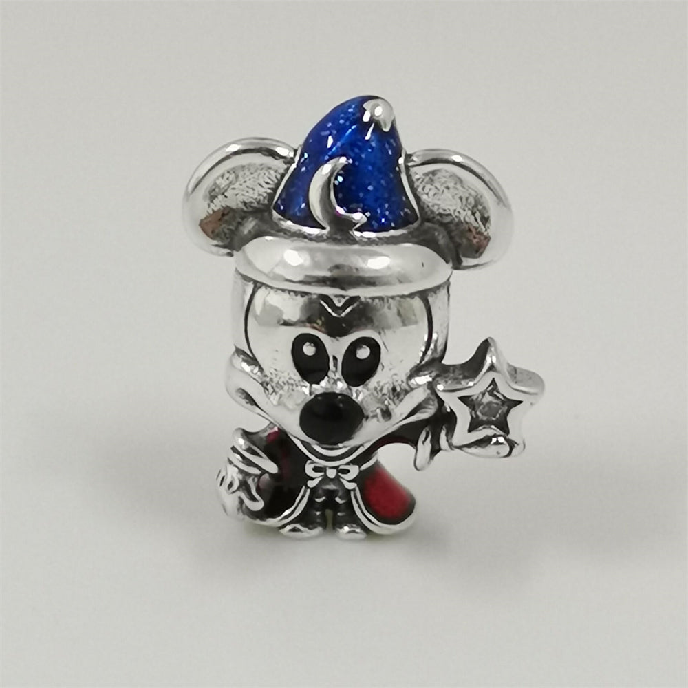 New 925 Silver Blue Alien Pendant Beads Fit DIY Bracelet Jewelry