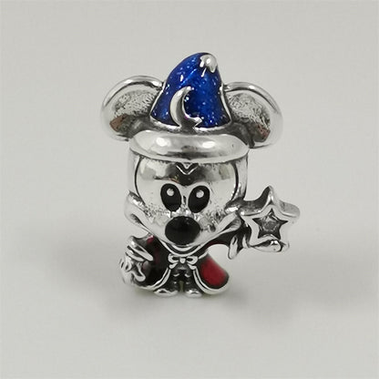 New 925 Silver Blue Alien Pendant Beads Fit DIY Bracelet Jewelry