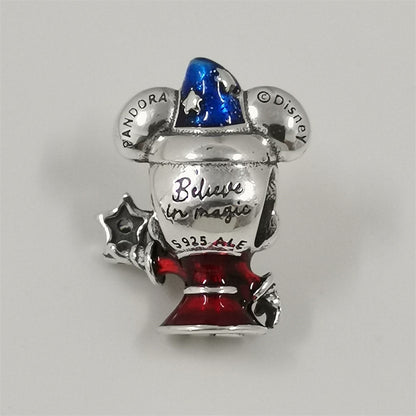 New 925 Silver Blue Alien Pendant Beads Fit DIY Bracelet Jewelry