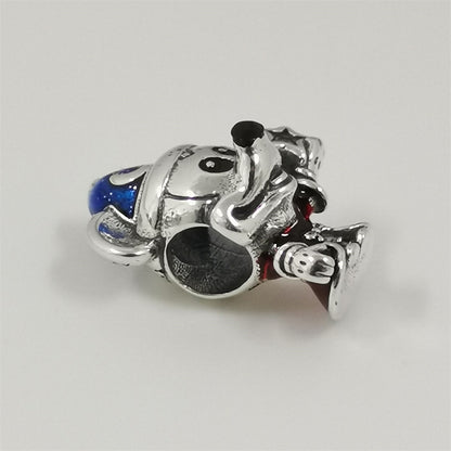 New 925 Silver Blue Alien Pendant Beads Fit DIY Bracelet Jewelry