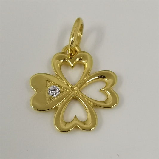 Pandora ME Heart Four-Leaf Clover Medallion Charm