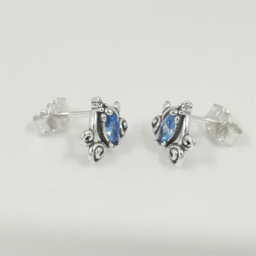 925 Sterling Silver Heart Earrings Black Pink Red Elegant Jewelry Gift