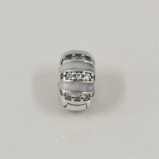 Authentic Pandora Stones & Enamel Clip Charm – Sterling Silver