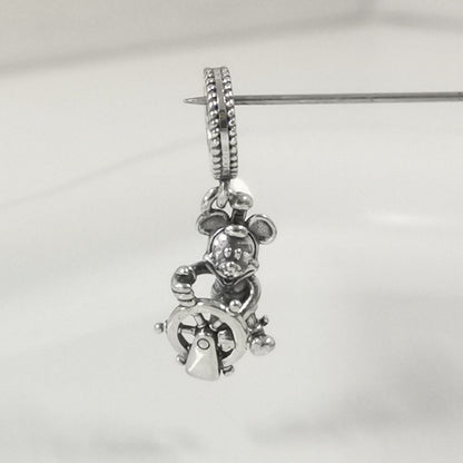925 Sterling Silver Cartoon Character Beaded Chain Charm for DIY Bracelets
