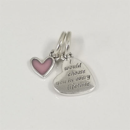 Authentic Pandora Splittable Mother & Daughter Dangle Charm – 925 Sterling Silver