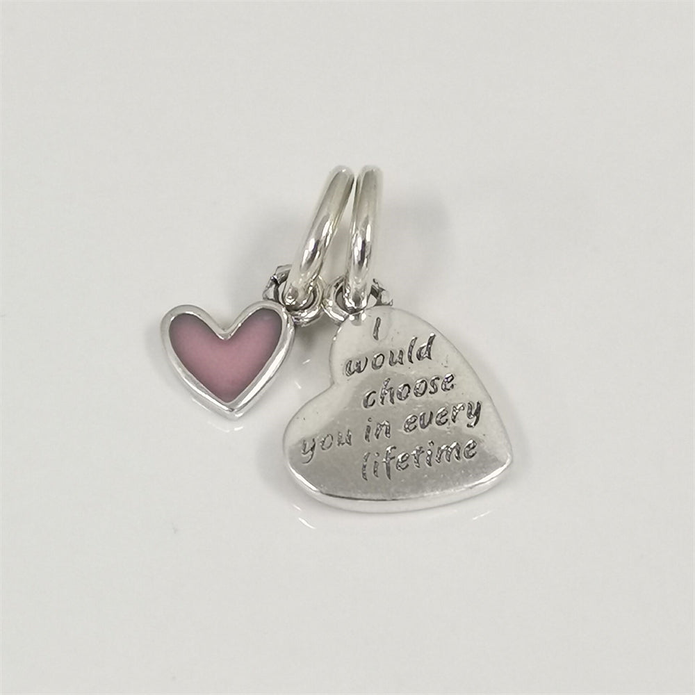 Authentic Pandora Splittable Mother & Daughter Dangle Charm – 925 Sterling Silver
