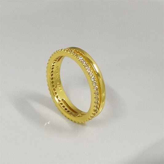 Authentic Pandora Double Band Ring – Sterling Silver Statement Ring