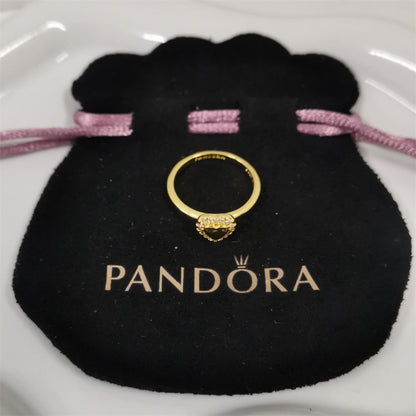 Authentic Pandora Engravable Heart Halo Ring – Sterling Silver