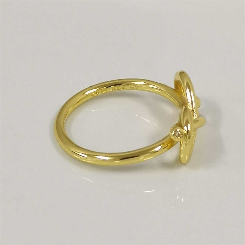 Authentic Pandora Infinity Knot Ring – 14k Gold-Plated Sterling Silver