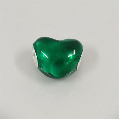Pandora Multi-Color Metallic Heart Charm – Bold Love in Black, Blue, Sky & Green