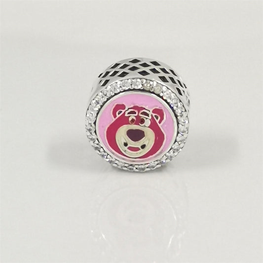 Authentic Pandora Strawberry Bear Charm – Sterling Silver & Enamel