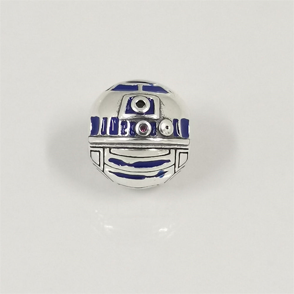 New 925 Sterling Silver Flag & Spaceship Map Charm for DIY Bracelets