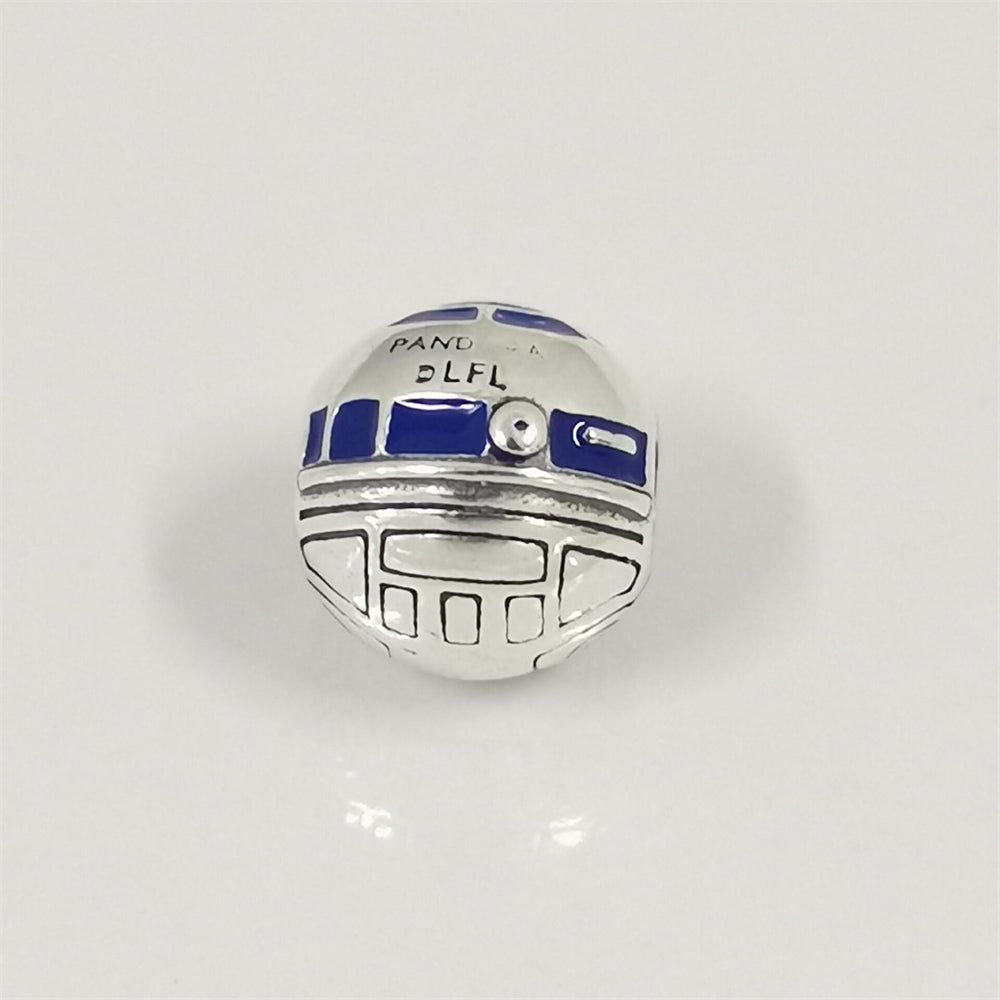 New 925 Sterling Silver Flag & Spaceship Map Charm for DIY Bracelets