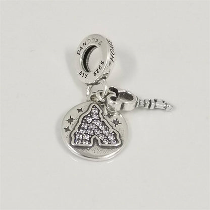 Hot-Selling 925 Sterling Silver Witch Pendant for Bracelets & Keychains – DIY Jewelry Gift