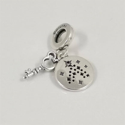 Hot-Selling 925 Sterling Silver Witch Pendant for Bracelets & Keychains – DIY Jewelry Gift