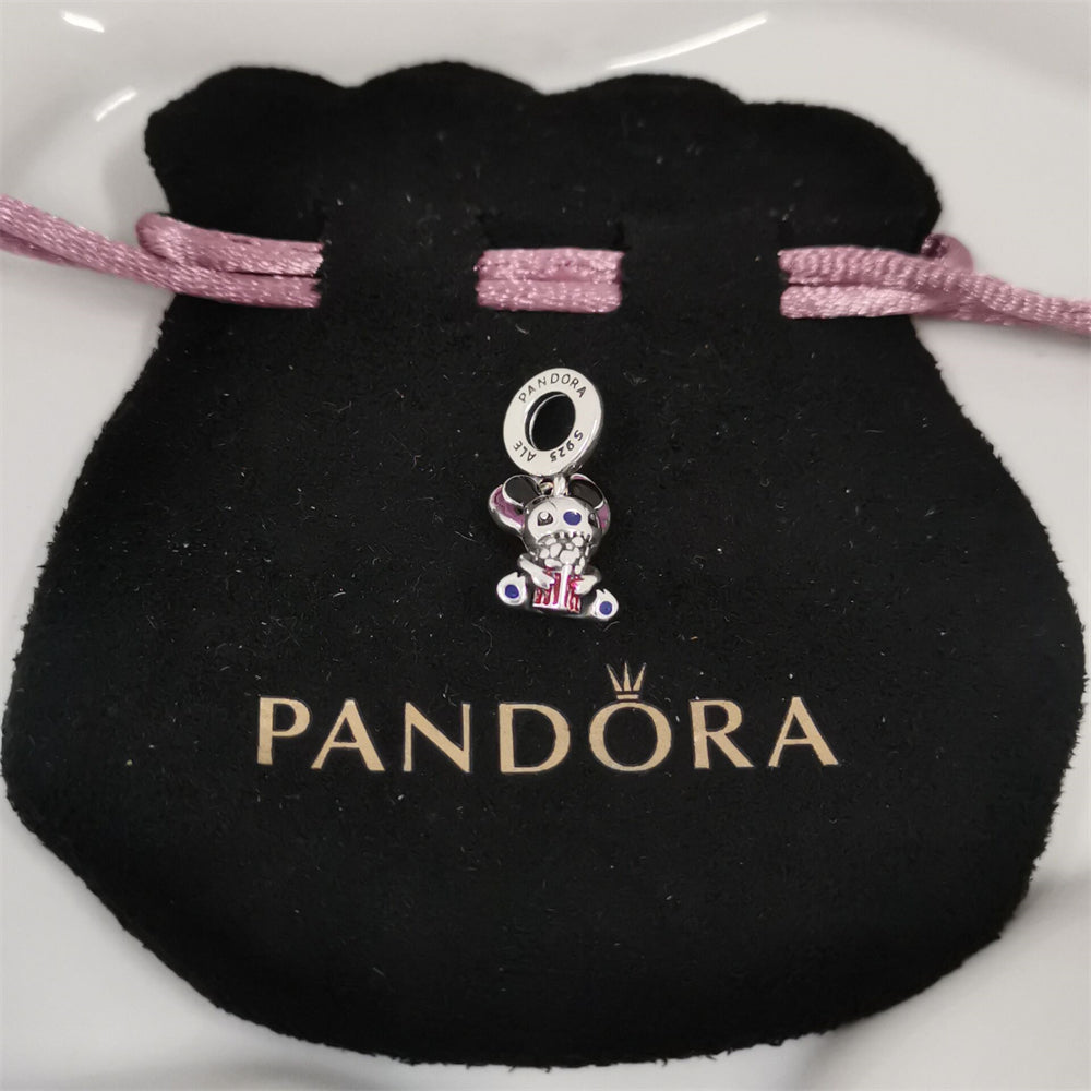 Hot-Selling 925 Sterling Silver Elephant & Mouse Bead Charm for DIY Bracelets