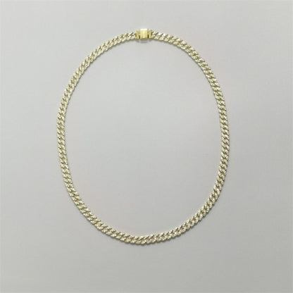 Pandora Golden Pavé Cuban Chain Necklace – Sparkling Statement Piece
