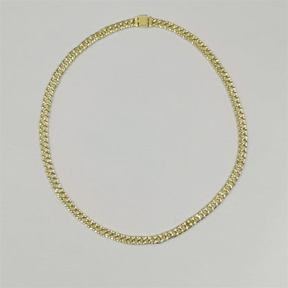 Pandora Golden Pavé Cuban Chain Necklace – Sparkling Statement Piece