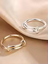 Vintage Adjustable 925 Sterling Silver Ring Antique Large Statement Jewelry Gift for Women