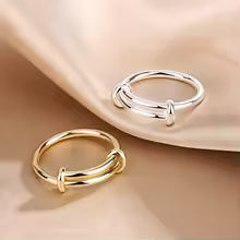 Vintage Adjustable 925 Sterling Silver Ring Antique Large Statement Jewelry Gift for Women