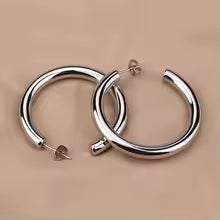 Oversized Gold Plated Hoop Earrings – Thick Round Stainless Steel Circle Jewelry for Women 2025 ✨ Brande Hub